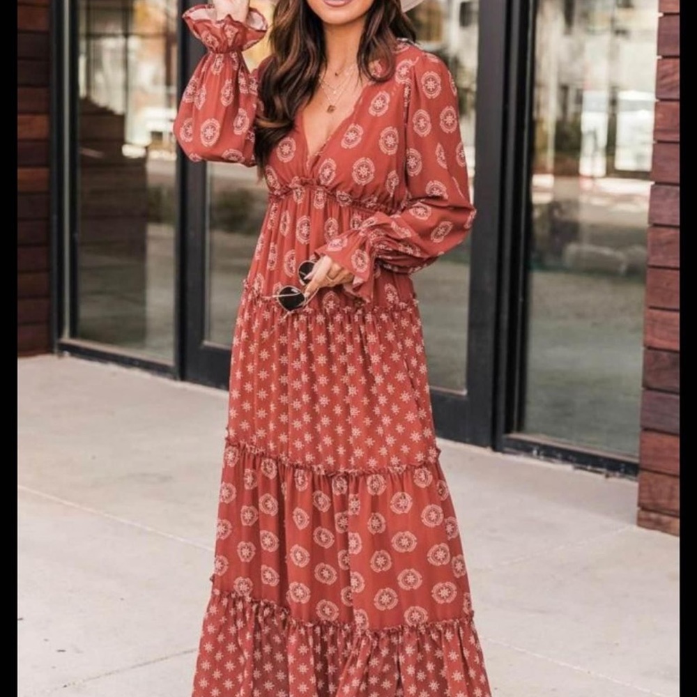 Printed Maxi Dress. NWT